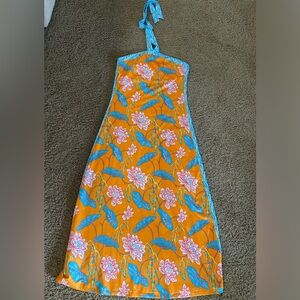 Gretchen Scott Dress NWT Halter Maxi Dress Beach Island Vacation Sleeveless Med.